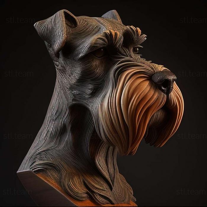 3D model Zwergschnauzer dog (STL)